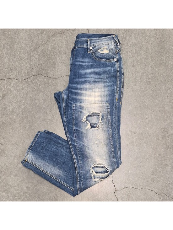 True Religion Denim - True Religion Women's Skinny Distressed Blue Jeans